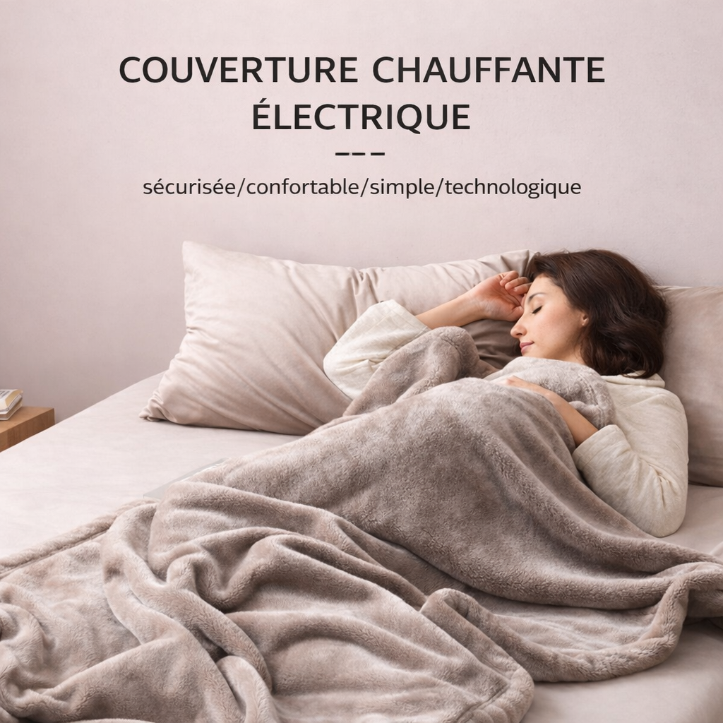 Marcherelle™ – Electric Warming Blanket with Automatic Shutoff and 6 Adjustable Heat Levels