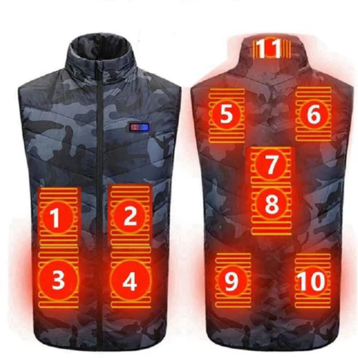Electric Heated Jacket with 11 Heat Zones