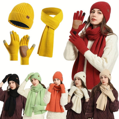 3-Piece Warm and Comfortable Knitted Winter Set