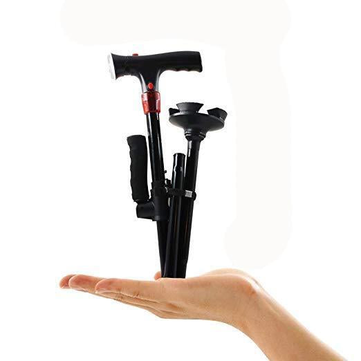 Canne de Marche Plaisante avec 6 Lumières LED Intégrées - Santeova