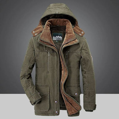 Men's warm winter parka jacket