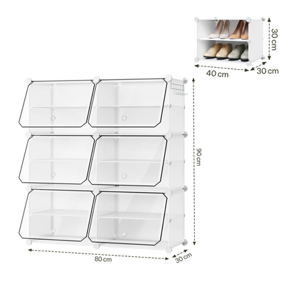 Compact Foldable and Modular Shoe Cabinet