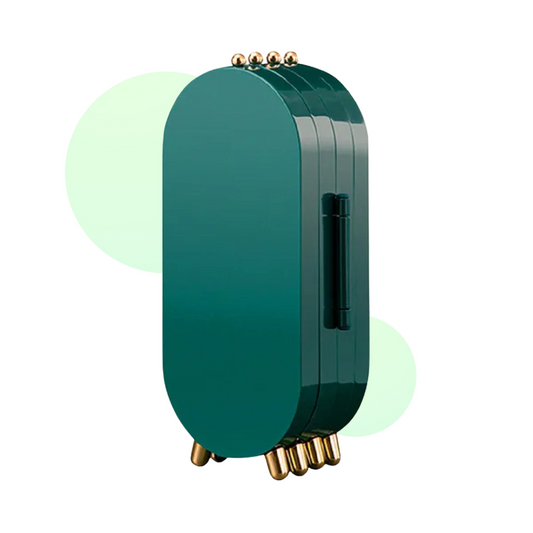 Coffret à Bijoux Plidable avec Miroir et Compartiments - Marcherelle