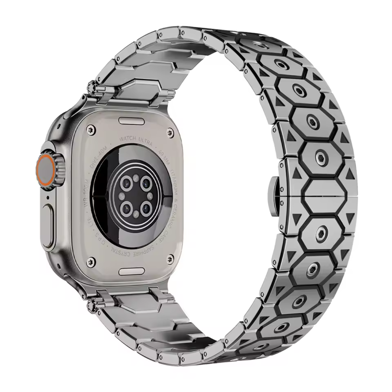 Elegant Black Metal Apple Watch Band