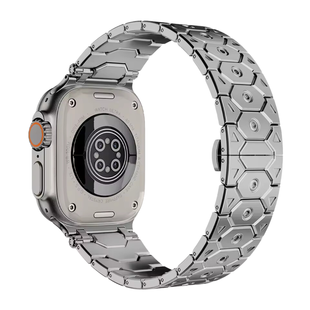 Elegant Black Metal Apple Watch Band
