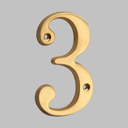 Sturdy Modern Brass House Numbers