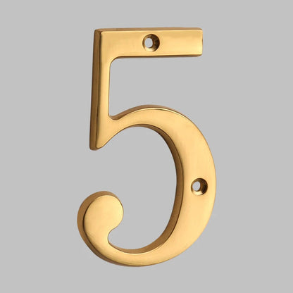 Sturdy Modern Brass House Numbers