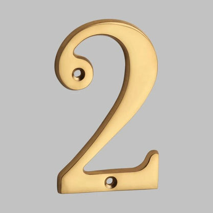 Sturdy Modern Brass House Numbers