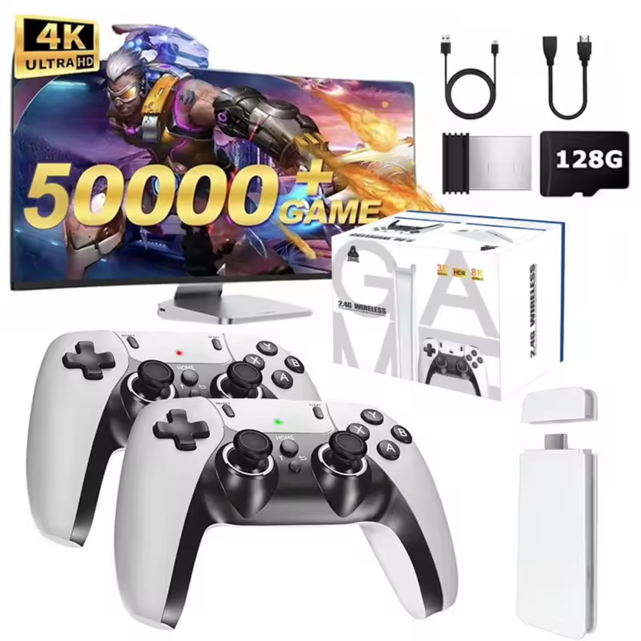 Retro Game Console with 50,000 Built-in Games