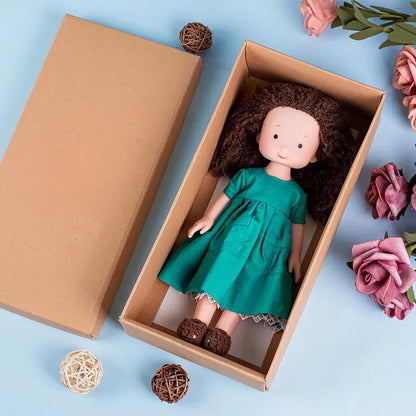 Wooden Cuddle Doll with Play Accessories