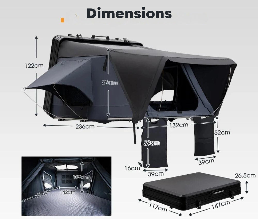 4-Person Roof Tent for Car Camping