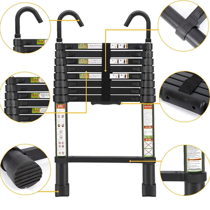 6.2m High-Security Aluminum Telescopic Ladder