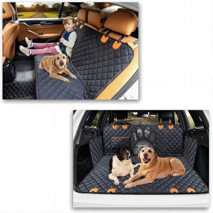 Protective and Waterproof Rear Seat Cover for Dog