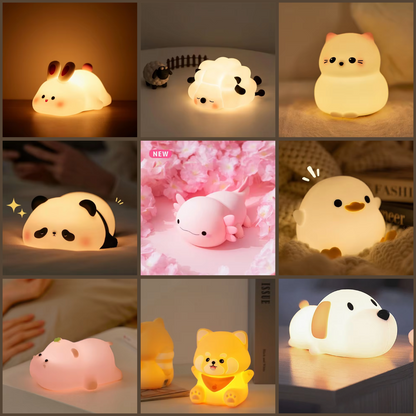 Silicone Night Light with Colorful Animals