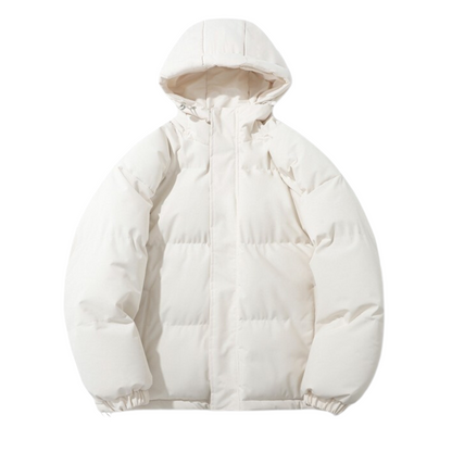 Unisex Winter Coat with Cotton Lining and Removable Hood