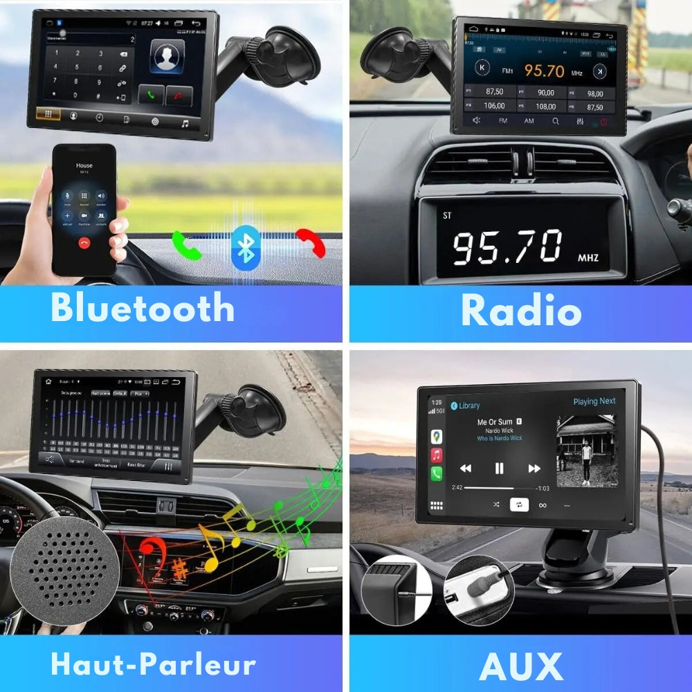 Marcherelle™ – Autoradio CarPlay Sans Fil 9” Écran Tactile HD