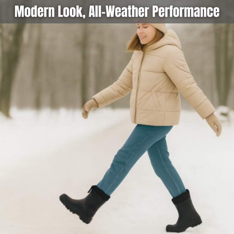 Marcherelle™ – Bottes Imperméables avec Doublure Thermique et Semelle Antidérapante