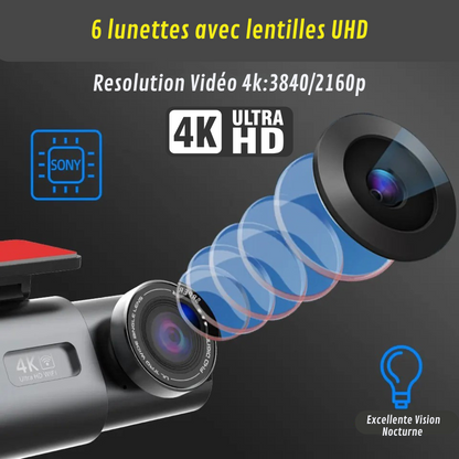 Marcherelle™ – Dashcam 4K Ultra HD Voiture avec GPS Intégré