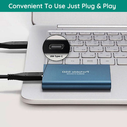 Marcherelle™ – Disque Dur Externe SSD Portable, USB 3.1 Haute Vitesse