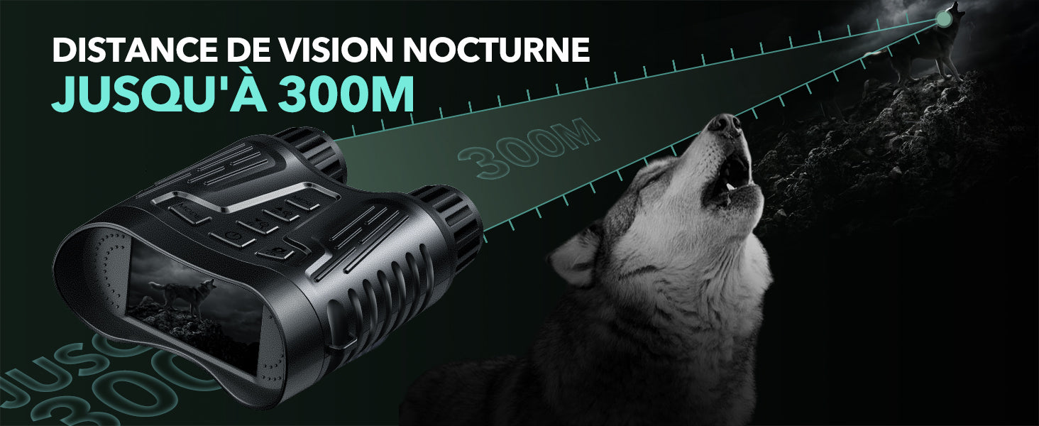 Marcherelle™ – Jumelles Vision Nocturne Infrarouge 300M avec Zoom 8X