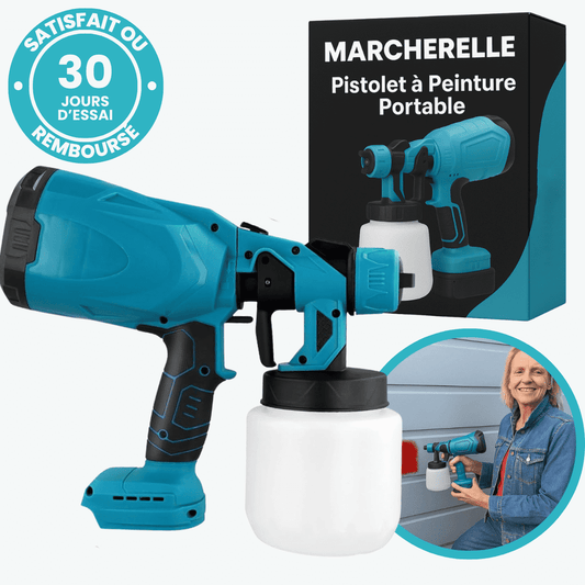 Marcherelle™ – Pistolet à Peinture Électrique Sans Fil avec Batterie Rechargeable