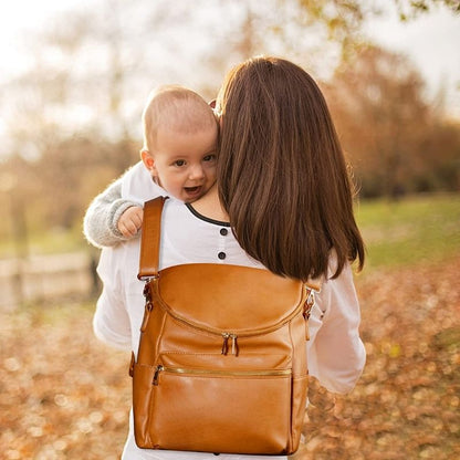 Marcherelle™ – Sac à Langer en Cuir PU Imperméable Élégant & Spacieux
