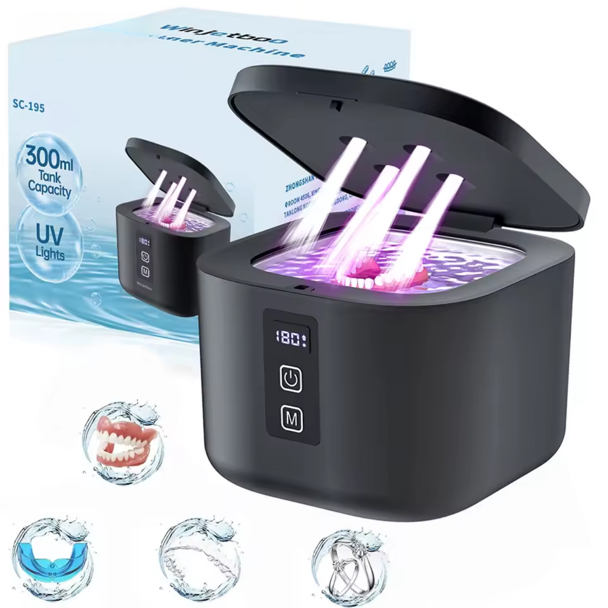 Powerful Ultrasonic Cleaner for Jewelry and Glasses