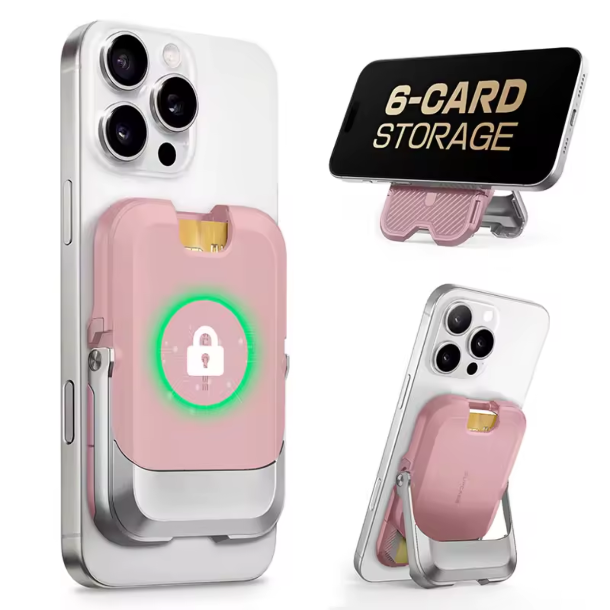 Magnetic iPhone Wallet with 6 Card Slots