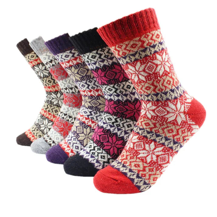 Warm and Soft Wool and Cashmere Socks, 5 Pairs