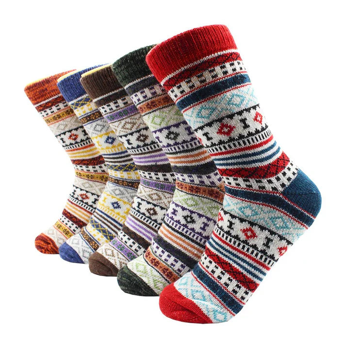 Warm and Soft Wool and Cashmere Socks, 5 Pairs