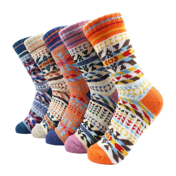 Warm and Soft Wool and Cashmere Socks, 5 Pairs