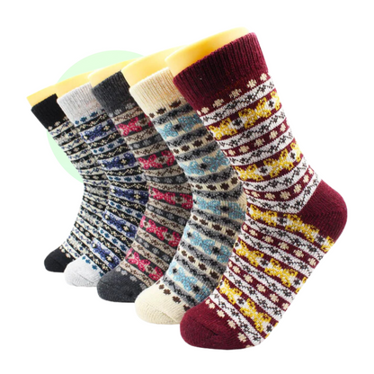 Chaussettes en Laine et Cachemire Chaude et Douce 5 Paires - Marcherelle