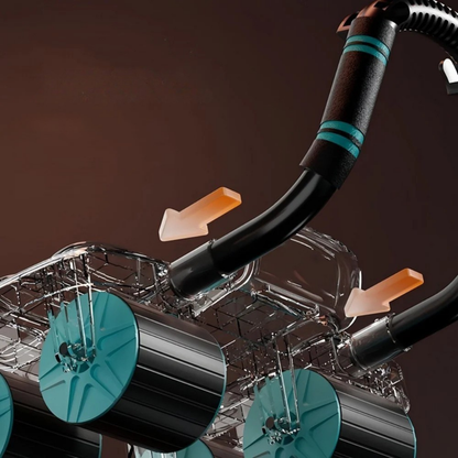 Ab Wheel with Automatic Rebound Rollers