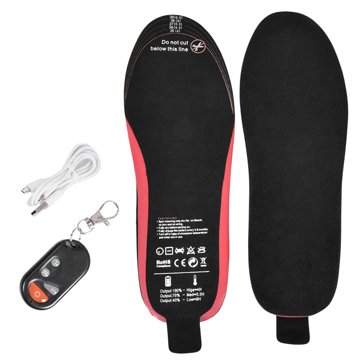 Electric Heated Insoles with Remote Control