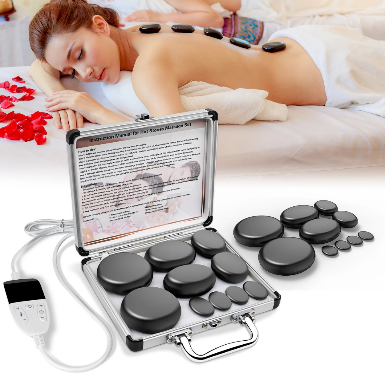 Basalt Heating Stone with Built-in Heater for Massage