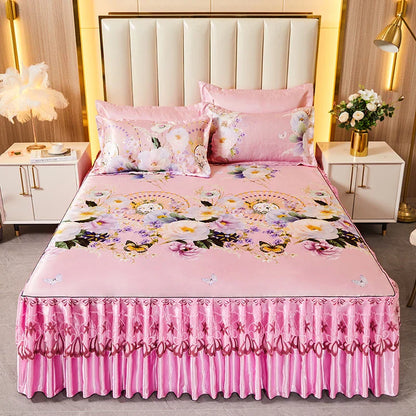 Soft bed skirts in luxurious velvet