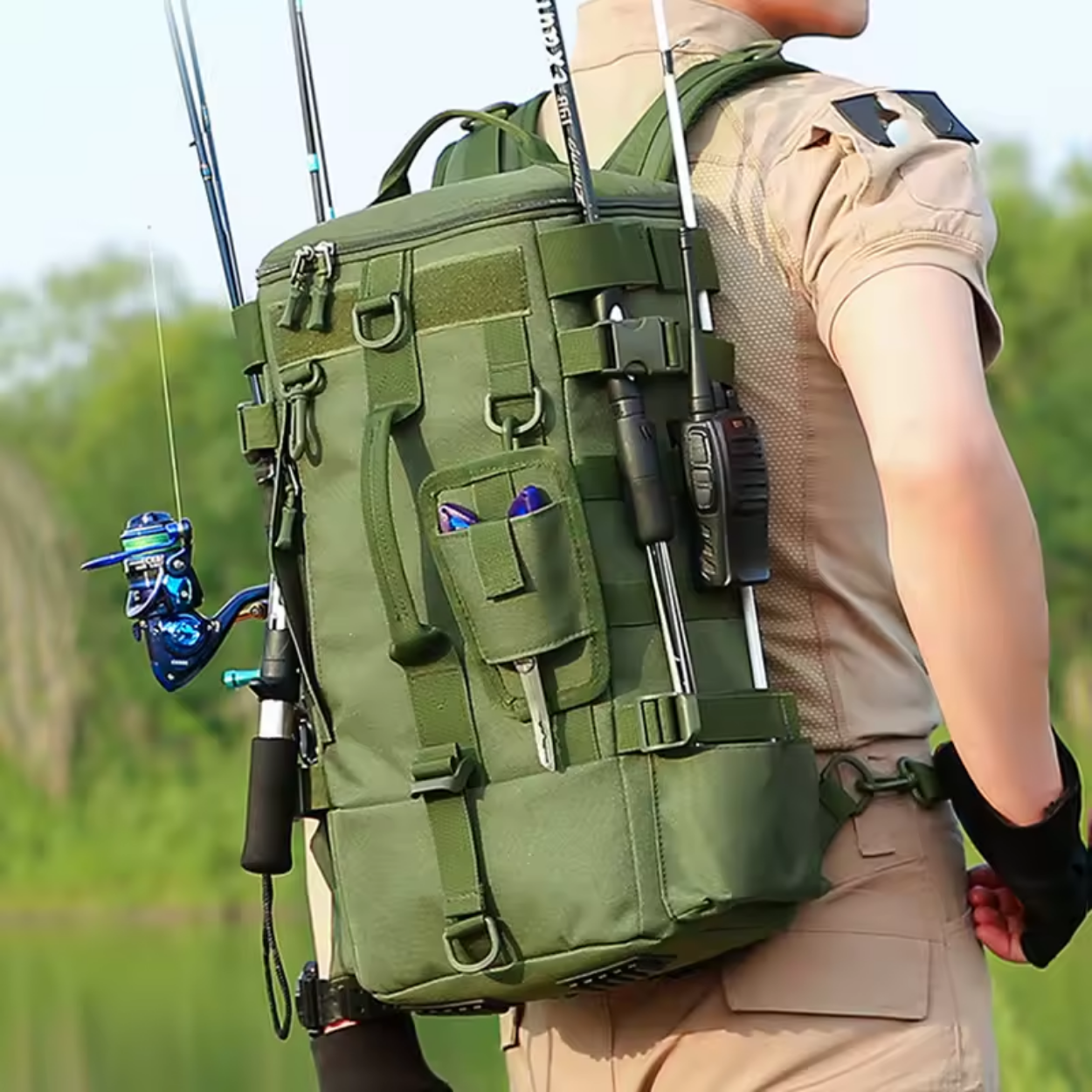 Waterproof and Versatile Hiking Fishing Backpack