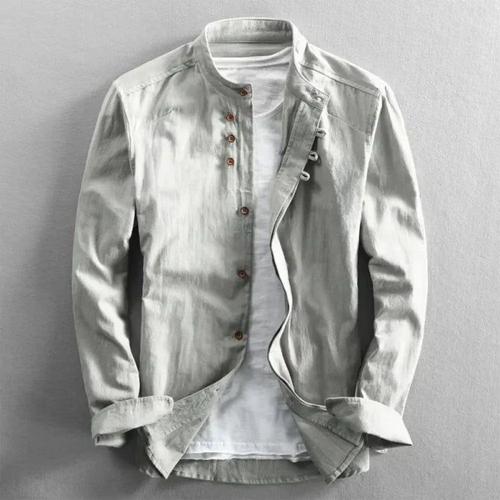 Men's Japanese Shirt with Dragon Print