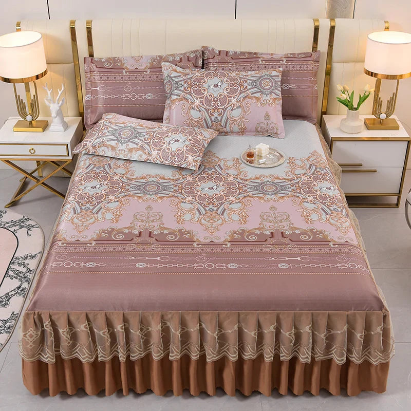 Soft bed skirts in luxurious velvet