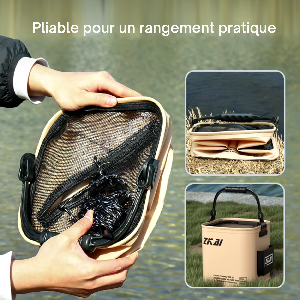 Foldable and Lightweight Fishing Bucket for Anglers