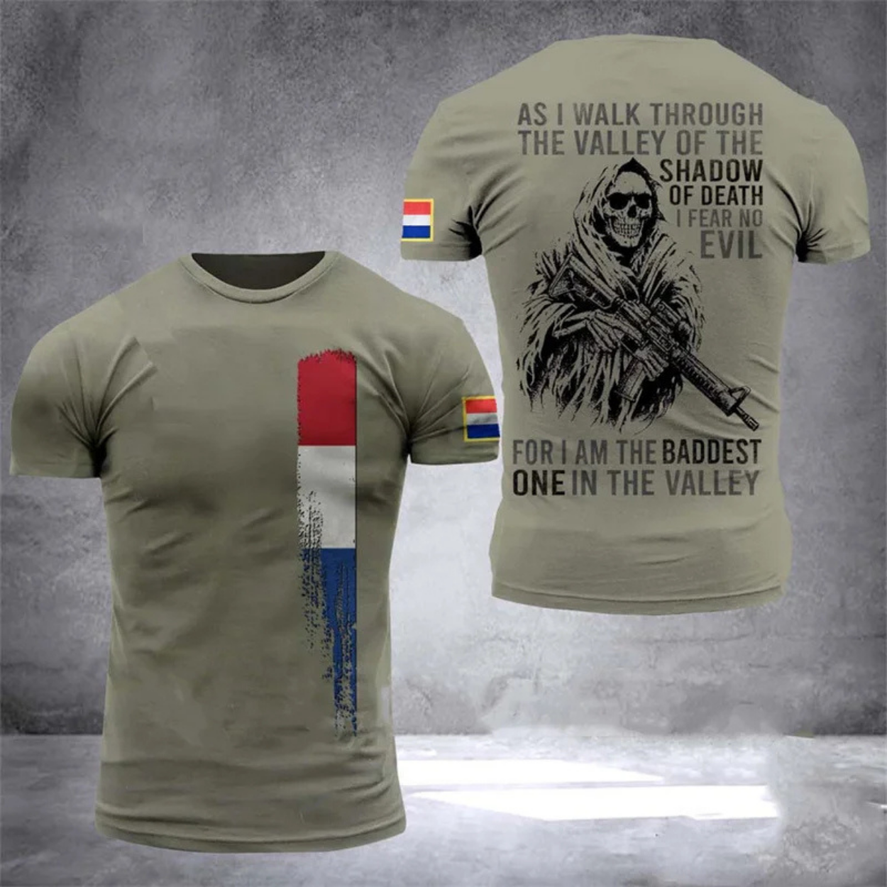 Men's Military Style Camouflage Army T-Shirt