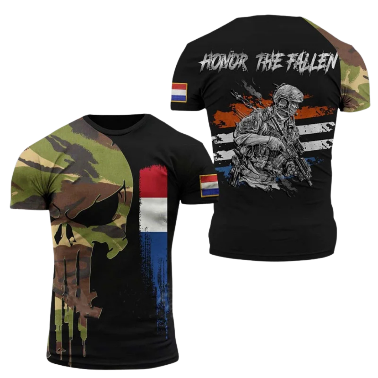 T-shirt Armée Style Militaire Camouflage pour Homme - Marcherelle