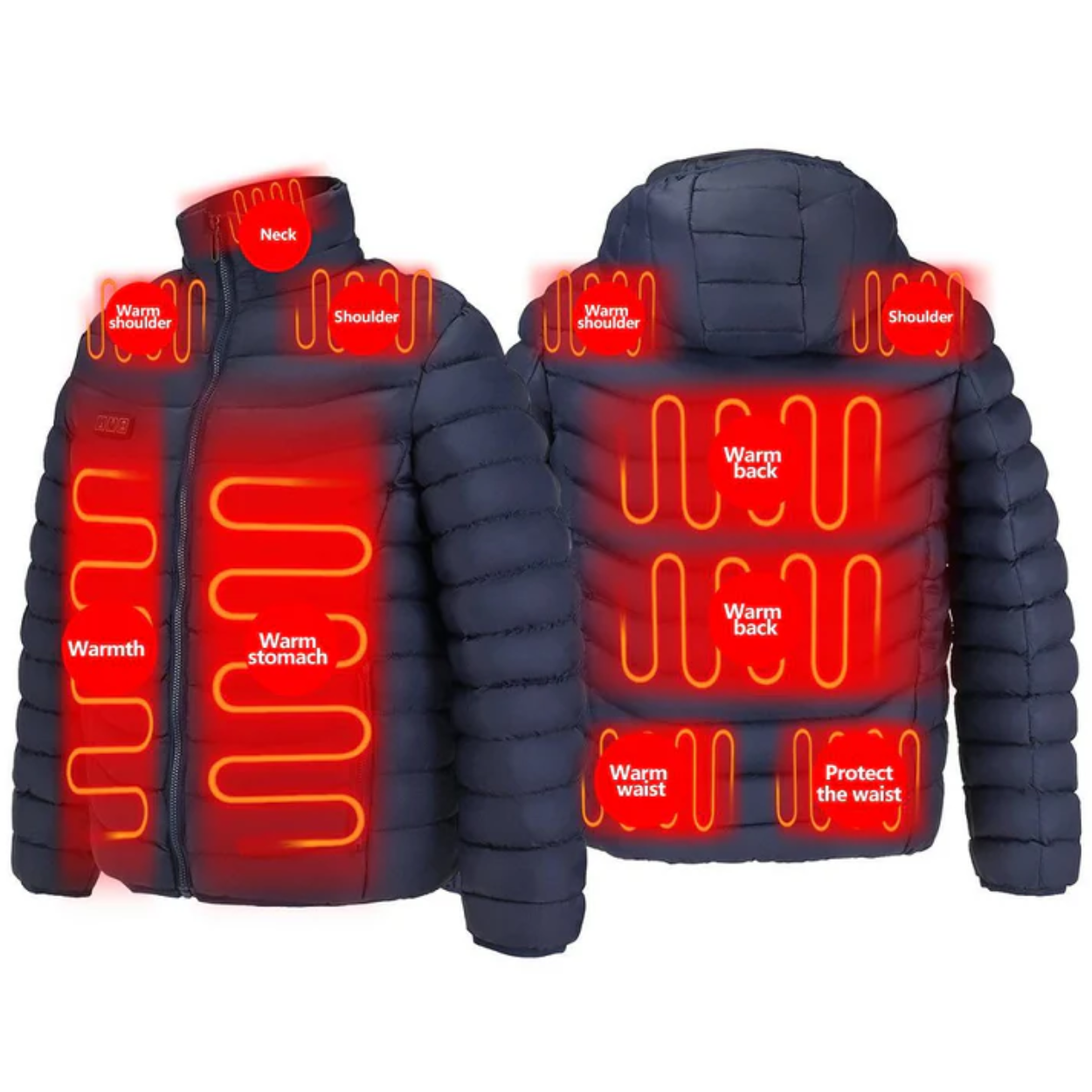 Reversible Electric Heated Jacket for Men and Women