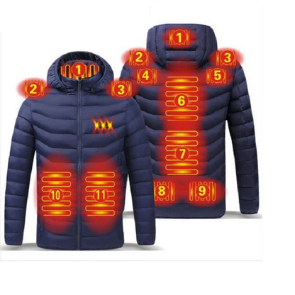 Electric Heated Jacket with 11 Adjustable Heat Zones