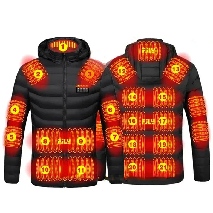 Electric Heated Jacket with 21 Heat Zones