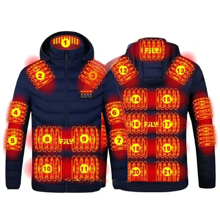 Electric Heated Jacket with 21 Heat Zones