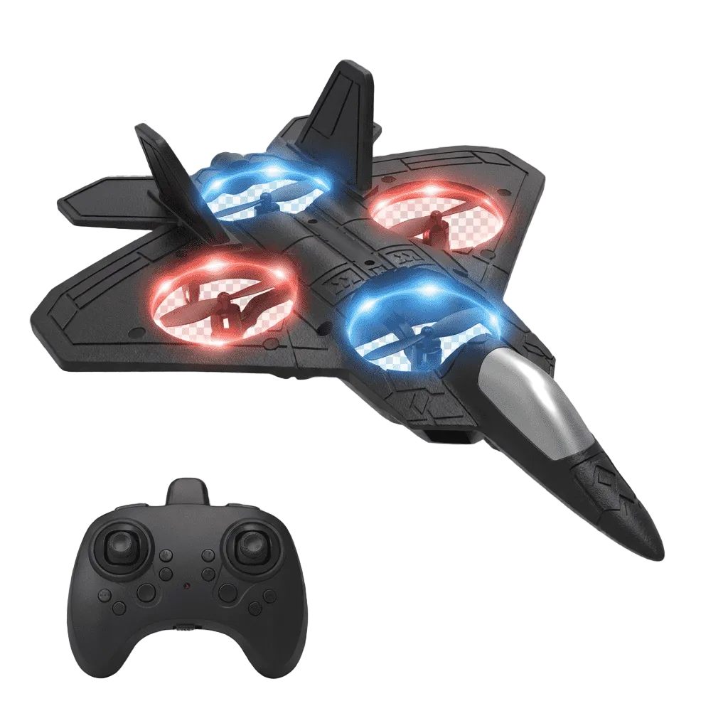 Avion RC Lumineux pour Enfants 6 Ans et Plus - Santeova