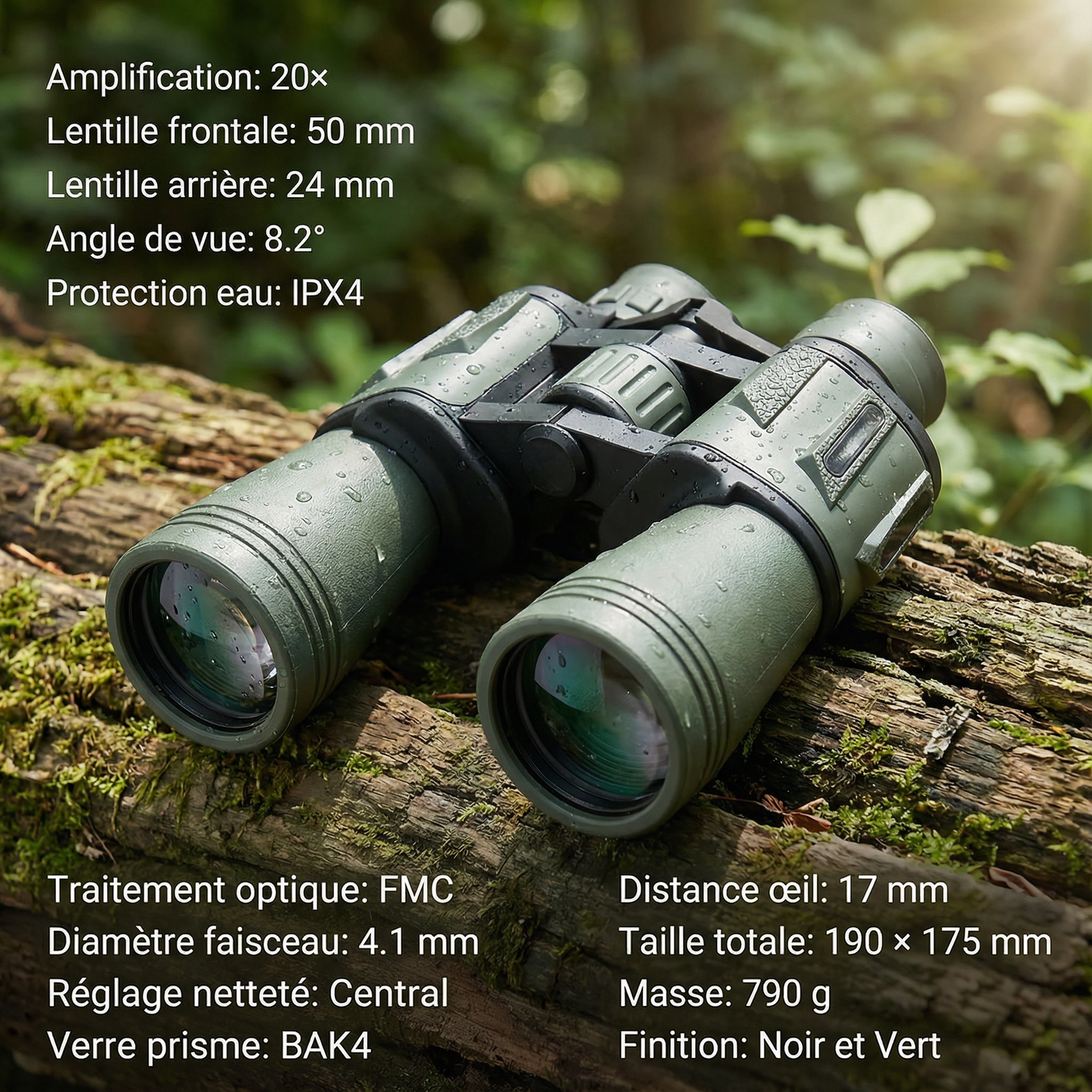 Marcherelle™ – Long-Range Binoculars 20x50 with Bright FMC Optics