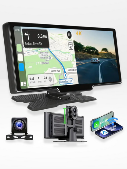 CarPlay Navigation Screen with Built-in Rear Camera