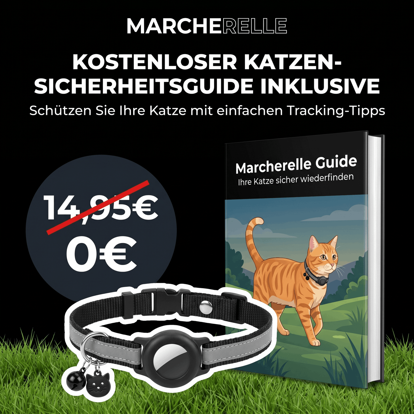 Macherelle™ – GPS Collar for Cats No Subscription | Compatible with iOS & Android
